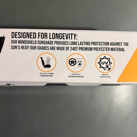 UMBRELLA CAR WINDSHIELD SUNSHADE- ECO NOUR 46x25 - Picture 12 of 12